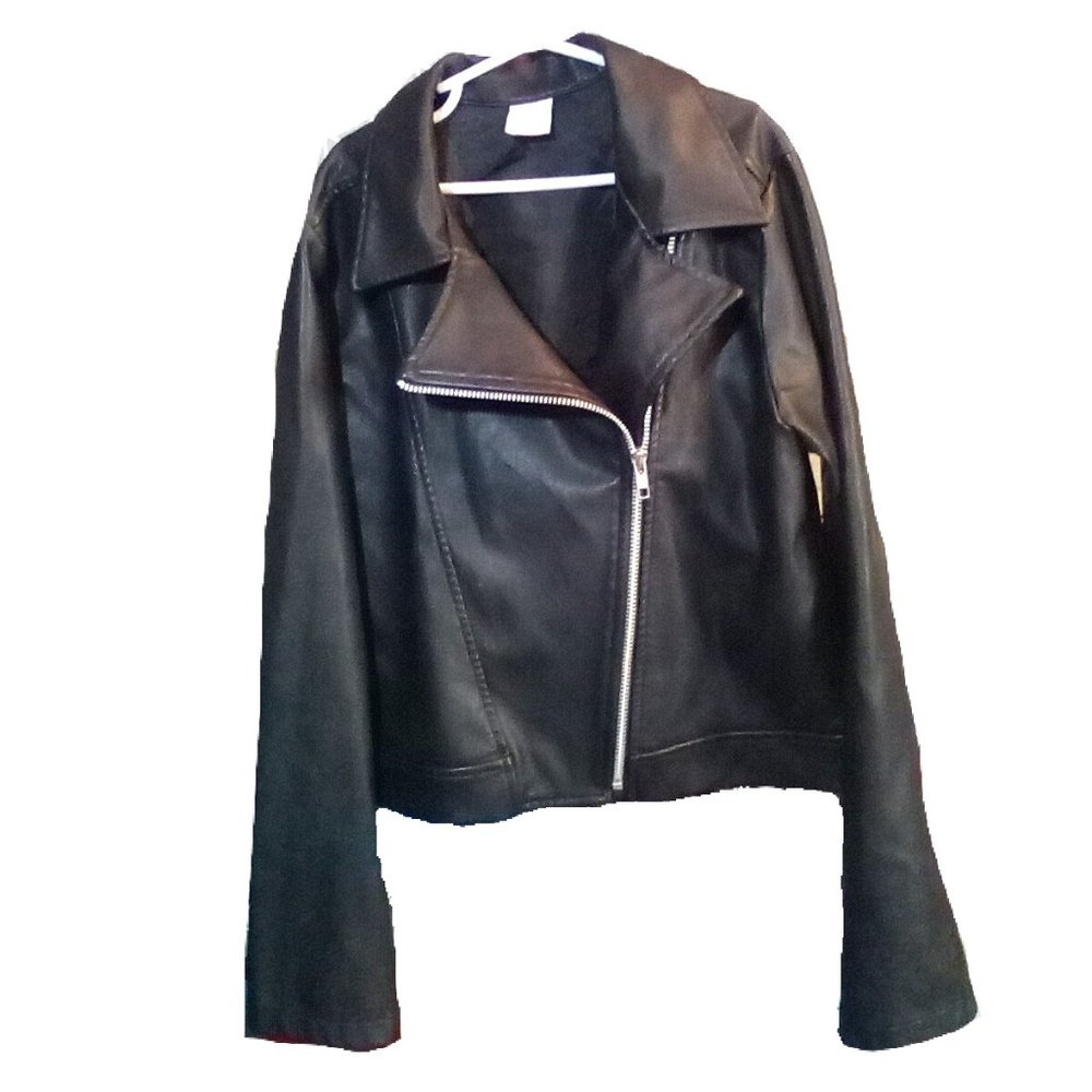 Black faux girls jacket